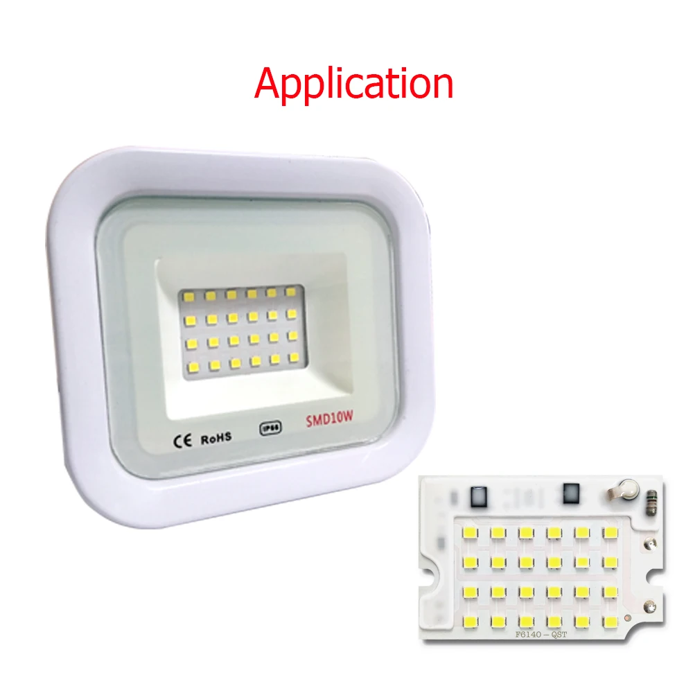 30 шт./лот LED 2835 SMD чип 10 Вт 20 50 100 AC220V умный IC драйвер световые бусины для DIY прожектор