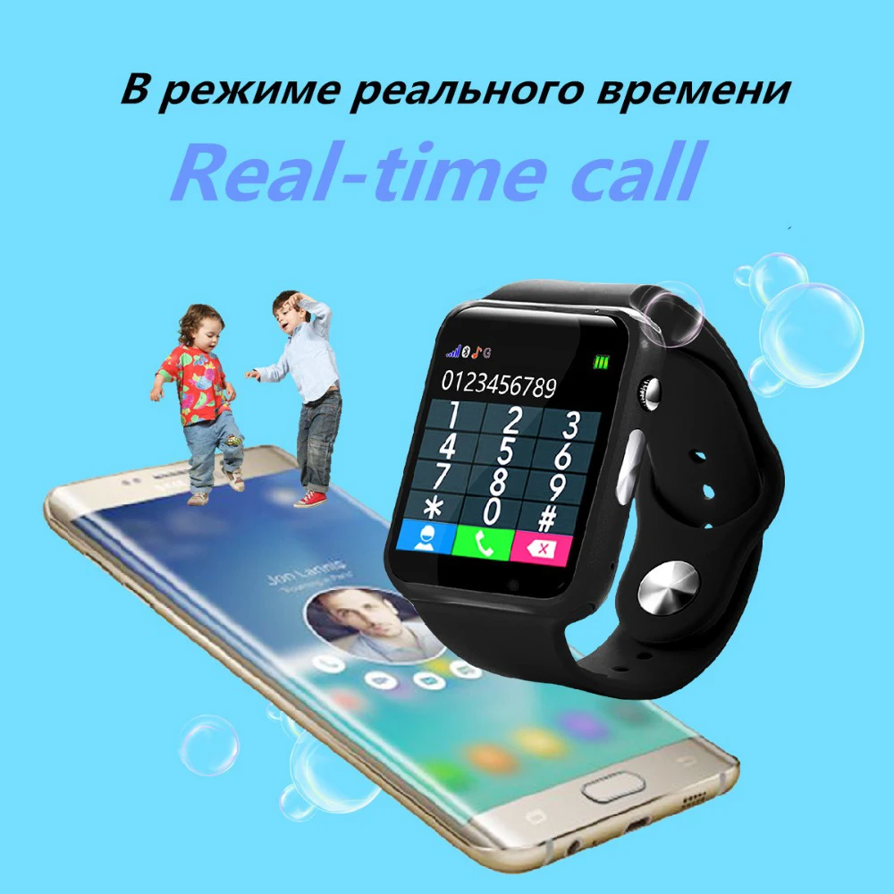 A1 Bluetooth Смарт часы сим карта TF камера Детские для мальчиков и девочек Спортивные