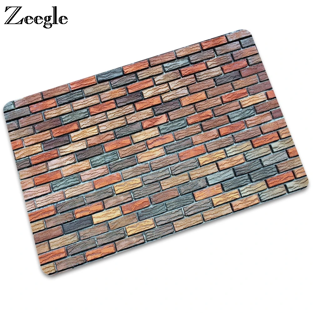 

Zeegle Doormats For Entrance Door Stone Printed Carpet for Living Room Bedroom Mats Bedside Rugs Non-Slip Kitchen Mats Bath Rugs