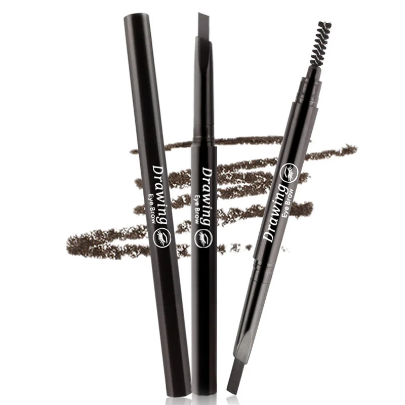 3 pcs/lot 5 Colors Eyebrow Pencil Waterproof natural Black Grey Automatic Pen Long-lasting Soft And Smooth with Brushes | Красота и
