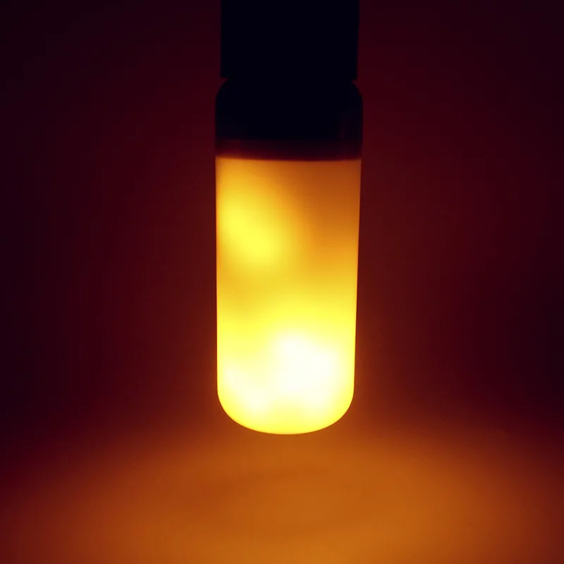 Светодиодные лампы с эффектом пламени E27 E26 E14 5 Вт 2835SMD 3 режима + датчик силы