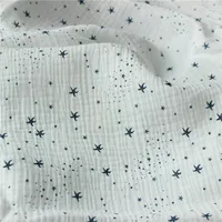 10 Meters 100% Cotton Pattern Double Gauze Soft Fabric 140 cm 55'' Width 125 Gsm Baby Blanket Sewing Small Wholesale CD05A