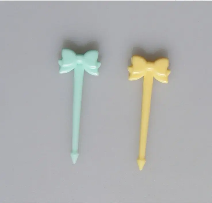 8 шт./компл. клубника бантом Мини фрукты Вилы мультфильм дети мини Вилы|fork|fork fruitfork