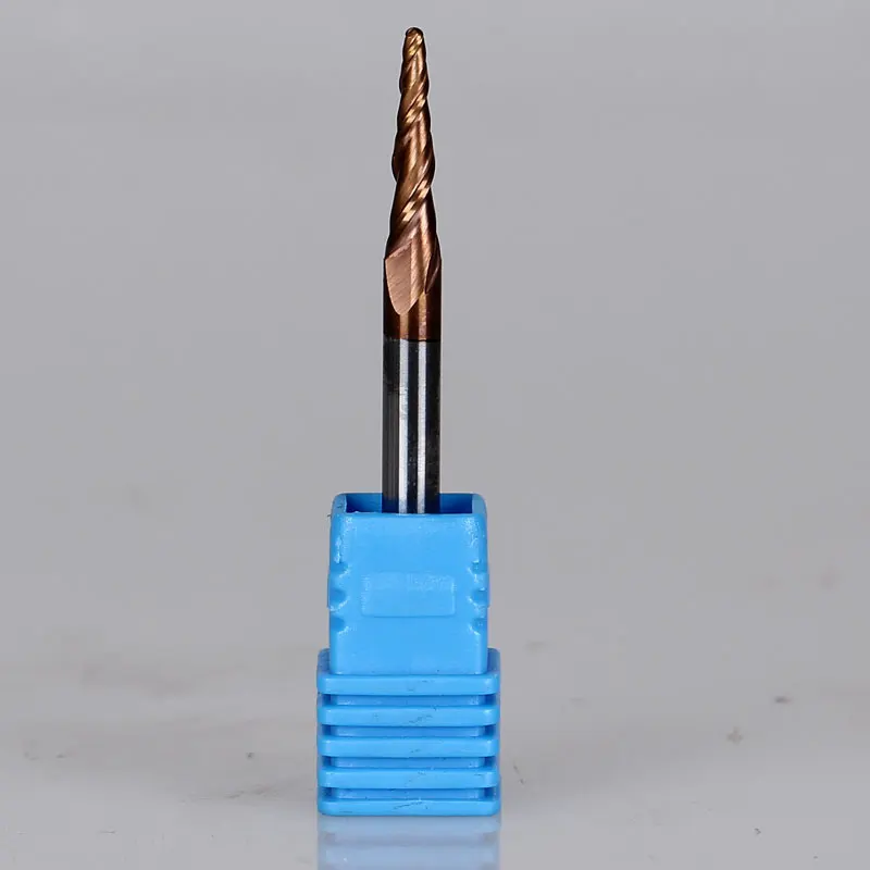 5pcs/lot R0.75*D4*15*50L*2F solid carbide 6mm Ball Nose Tapered End Mills router bits cnc taper wood metal milling cutter | Инструменты
