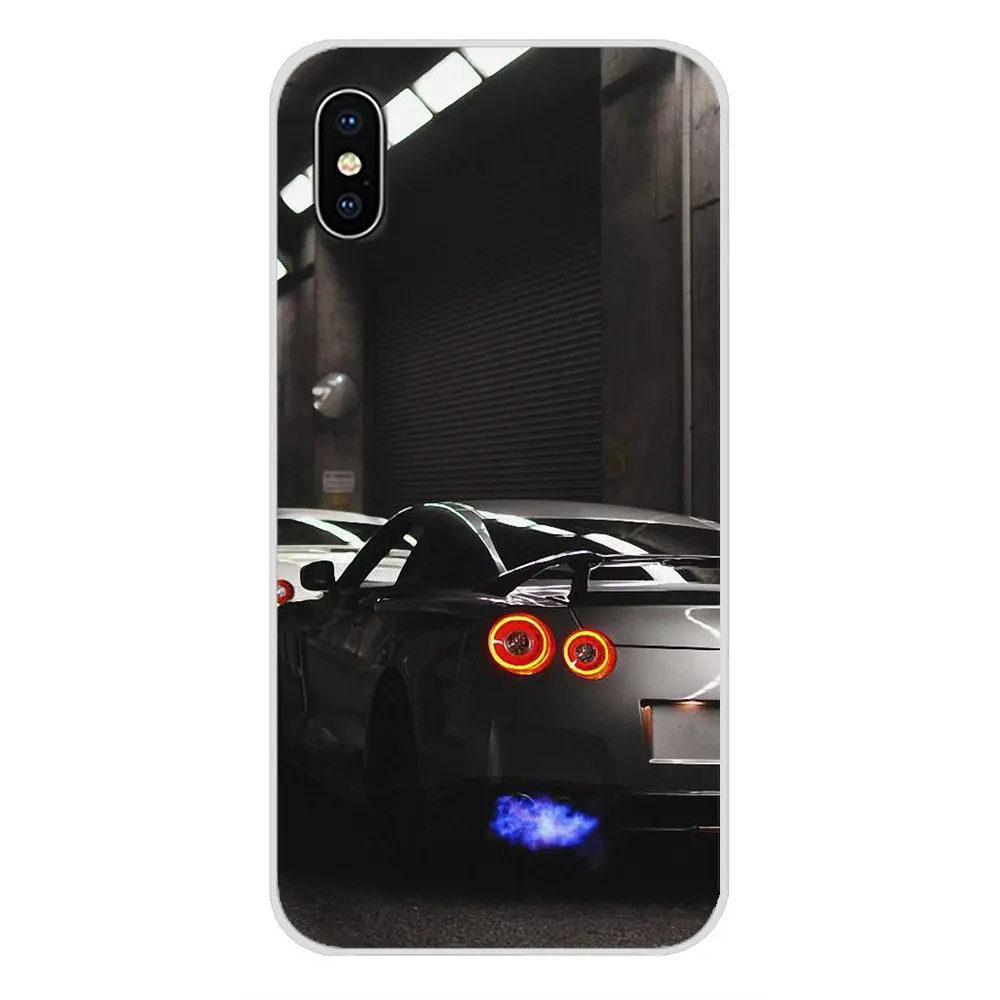 Мягкий прозрачный металлический чехол JDM для автомобиля NISSAN GTR Xiaomi Redmi Note 6A MI8 Pro S2 A2