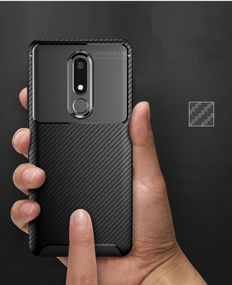 Для Nokia 5 1 2 3 чехол из углеродного волокна Drop proof мягкий TPU для 7 TA 1085 1095 1096 1100 чехлы Чехлы|Чехлы-накладки| |
