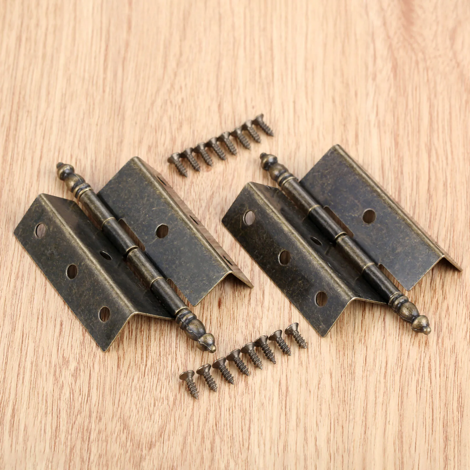 2 шт. бронзовые шарниры старинный винтажный тон двери шкафа багажная Корона петля