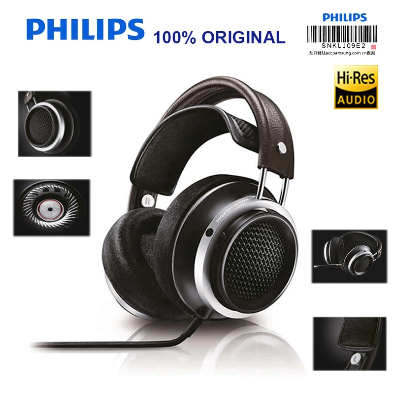 Профессиональные наушники Philips X1s с проводным управлением Hi Fi для игр музыкальная