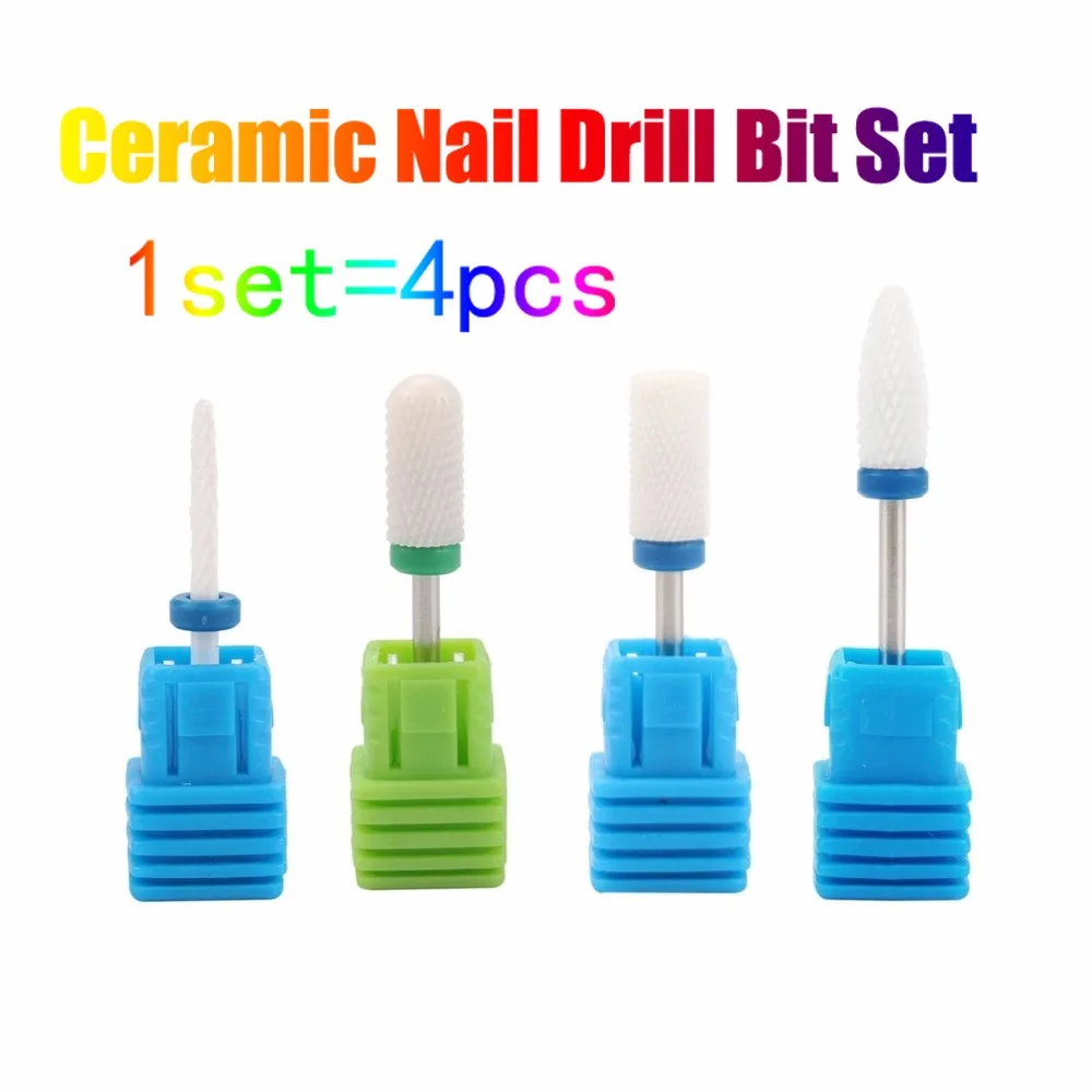 

Ceramic Nail Drill Bit Set 3/32, Cuticle Clean Gel Removal Tool