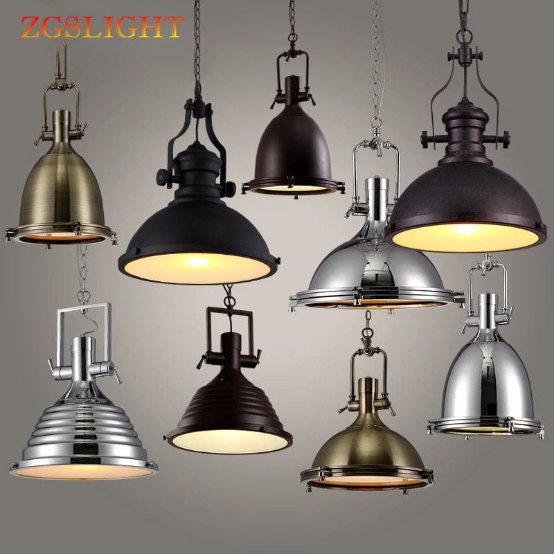 

Vintage loft American chain pendant light country restaurant heavy metals industry lamp the wind restoring ancient ways