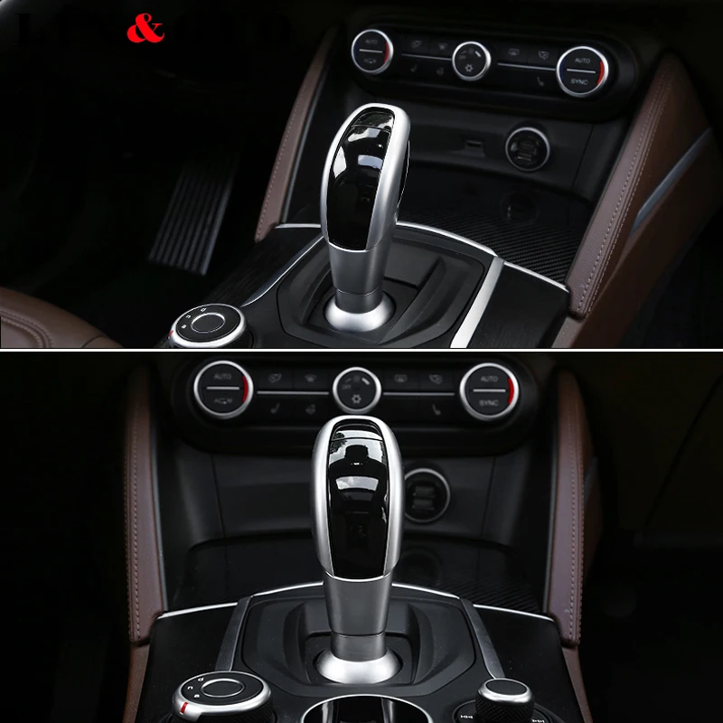 Автоматическая переустановка Специальный ABS пластик шестерни переключения головы Крышка Накладка для Alfa Romeo Giulia Stelvio автомобильные аксессуары