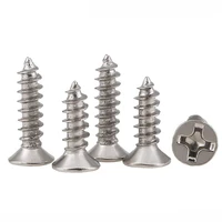 100pcs gb846 flat head self tapping screw carbon steel phillips screws countersunk bolts m1 0 m1 2 m1 4 m1 7 m2 m2 3 m2 6 m3