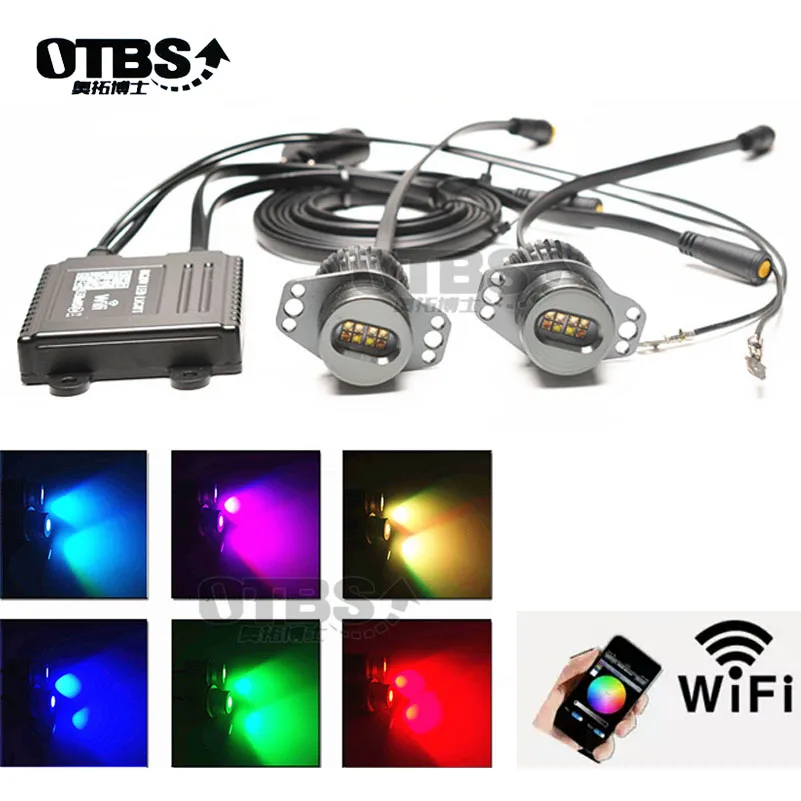 RGB WIFI e90 светодиодный светильник angel eye лампа 40 Вт для BMW E90 e91 328i 325i 330i 318i 323i 316i 325xi