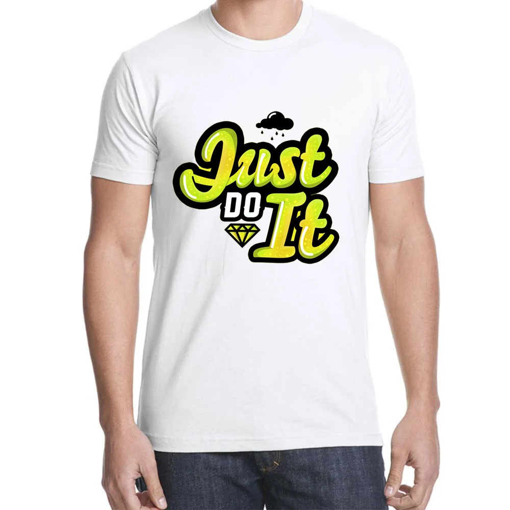 Новая мода письмо Just Do It футболка с принтом высокое качество Повседневное