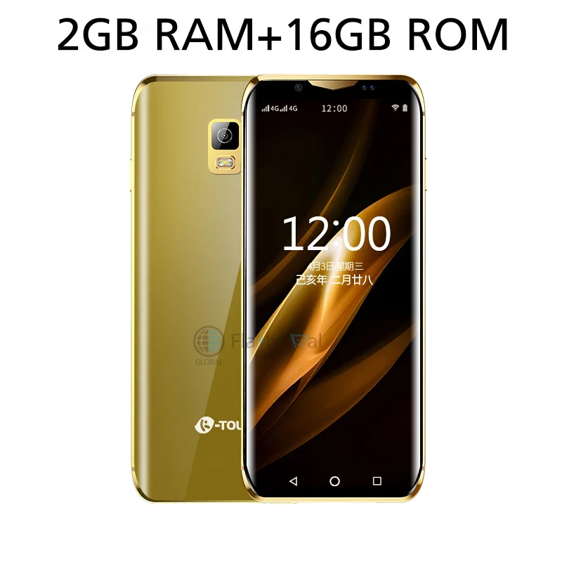 2GB 16GB Gold K-Touch I10 супер мини 4G мобильный телефон Google Play четырехъядерный 3,46 дюймов изогнутый экран смартфон 3 Гб 64 ГБ Android 8,1 сотовый телефон - Цвет: 2GB 16GB Gold