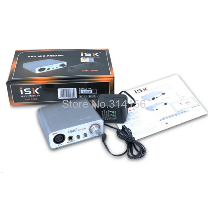 Предусилитель ISK mic2000 микрофонный предусилитель с 48 В Phantom Мощность функции для