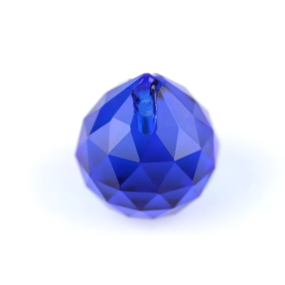 dark sapphire Стеклянные люстры 15 мм/20 мм/30 мм/40 мм, 10 шт./лот, витражные люстры, хрустальные граненые шары, настольная лампа, аксессуары - Цвет: dark sapphire