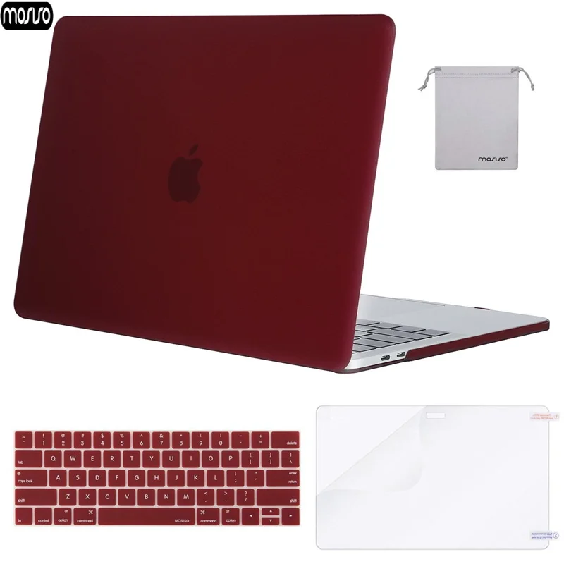 Матовый Жесткий чехол MOSISO для ноутбука MacBook Pro 13 15 2018 новый с сенсорной панелью A1706