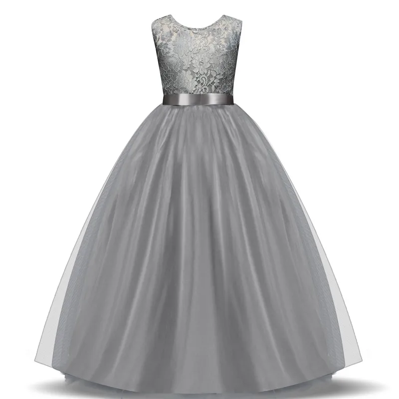 Princess Elegant Bridesmaid Vestige Vestidos Dress Girl Kids For Teens 6 10 12 14T Girls Party Costume Wedding Formal Dresses | Детская