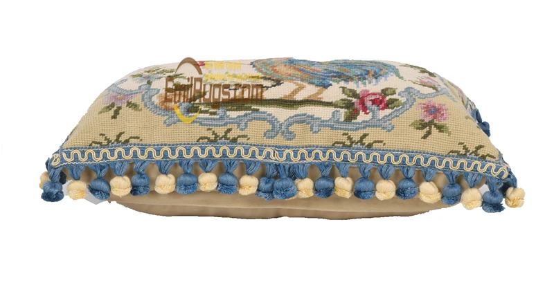Wool French Needlepoint Cushion Outside Seat Cushions For Chairs Indoor Cushions For Loveseat gc165neecusyg28