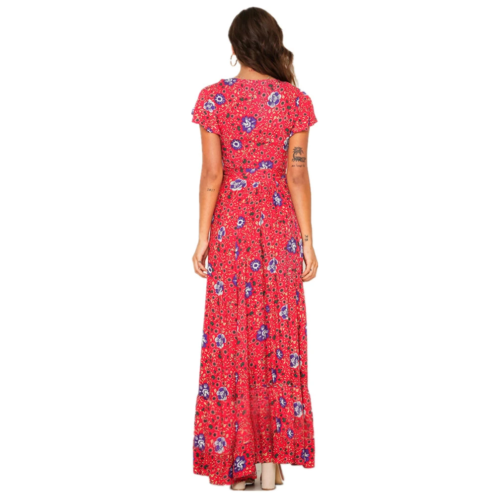 Vestidos сексуальное женское платье с глубоким v образным вырезом длинное макси