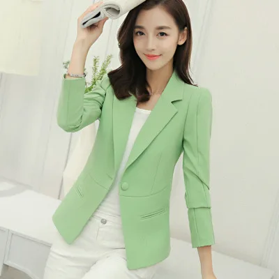 

2021 Spring and Autumn New Korean Fashion Clothing Casual Long Sleeve Jacket solid elegant Slim Office Work Outwear 5030 80