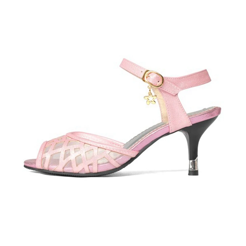 2017 women summer shoes new design thin high heels sandals unique hollow elegant party | Обувь