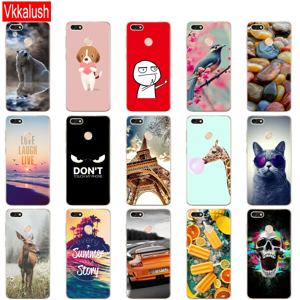 Силиконовый чехол 5," huawei P9 Lite Mini, мягкий чехол из ТПУ huawei NOVA Lite, SLA-L22, задняя крышка huawei Y6 Pro, чехол