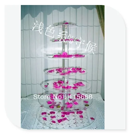 

HOT!!!Free Shipping 7 Tier Acrylic Cupcake Stand For Wedding / Birthday or Party