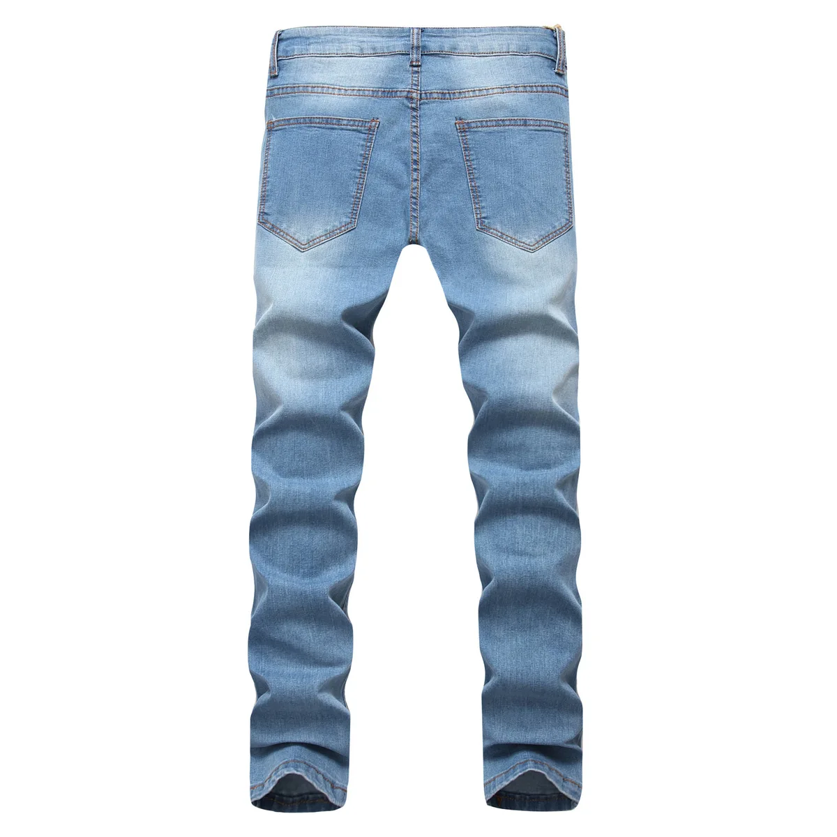 Мужские джинсы светло синие с прорывами 2019|street jeans|jeans jeansman hole |