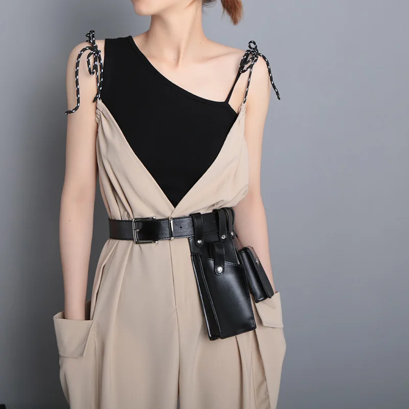 TWOTWINSTYLE 2020 летний однотонный ремень из искусственной кожи для женщин Модный Новый