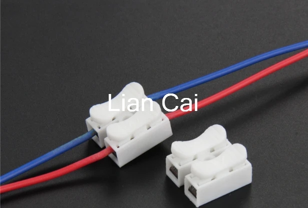 100 шт. 2-контактный 3-контактный пружинный зажим для кабеля с самоблокировкой