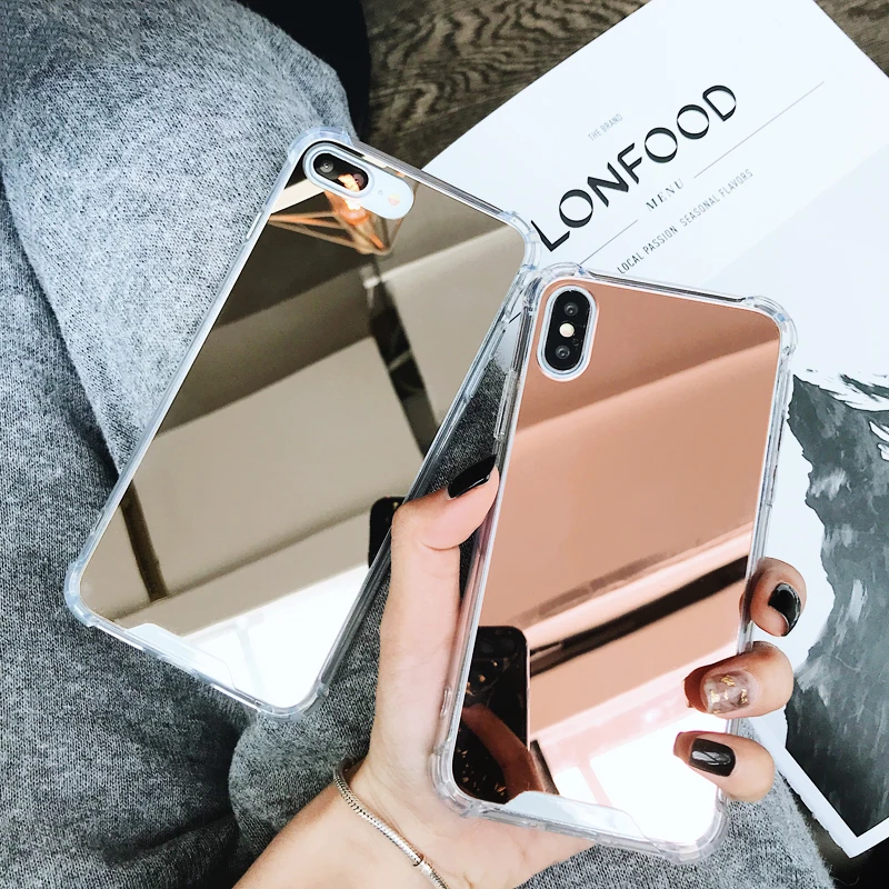 Gasbag зеркальный чехол для iphone XS MAX XR X 7 8 Plus 6s 6 180 градусов противоударные мягкие