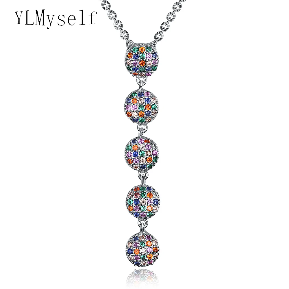 Роскошное круглое длинное женское ожерелье в турецком стиле с разноцветными