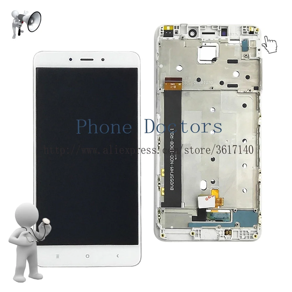 Новый для Xiaomi Redmi Note 4 сенсорный экран дигитайзер + ЖК дисплей в сборе рамка крышка
