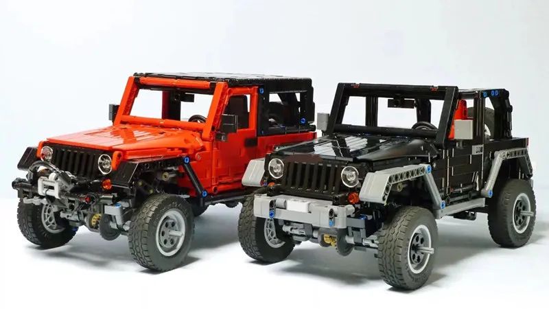 Новая серия Technic RC внедорожник Jeep Wrangler автомобиль совместим со строительными блоками Набор Обучающие подарки на день рождения