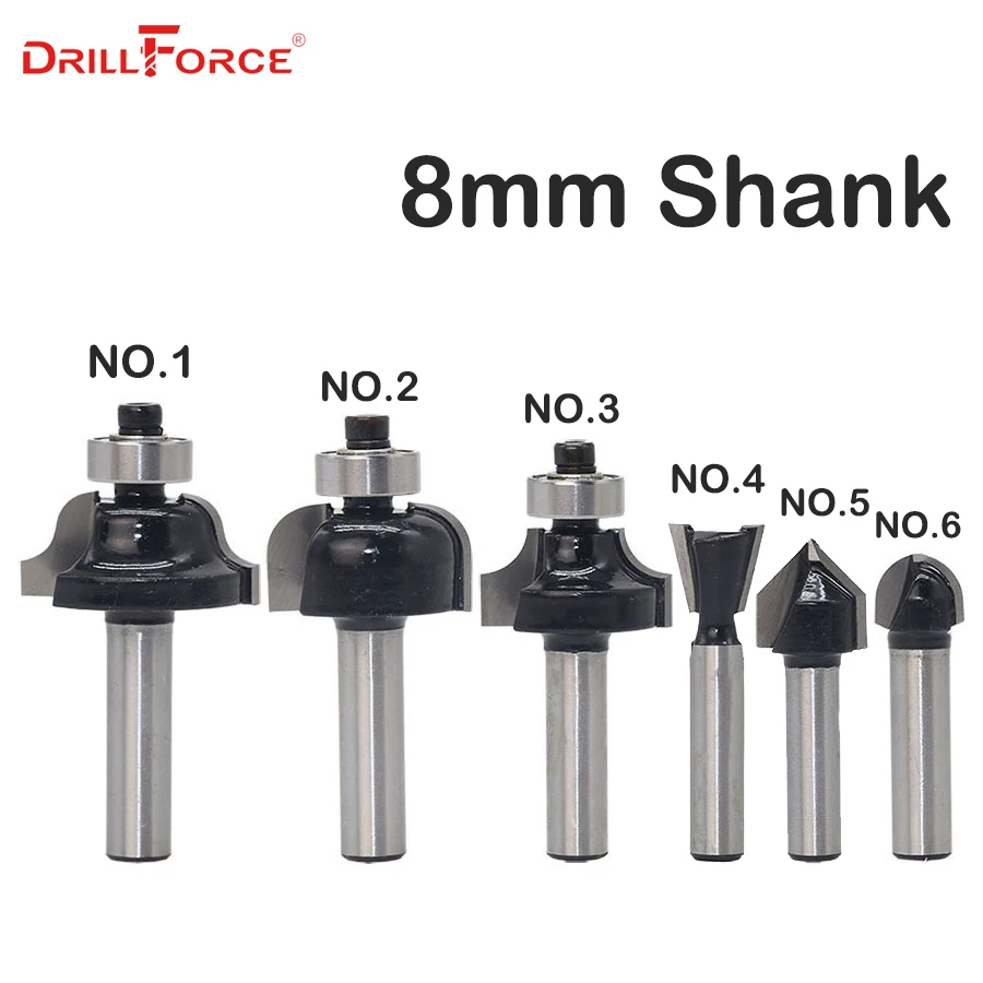 

Фрезы для контурной обработки по дереву, карбид вольфрама, 8 мм