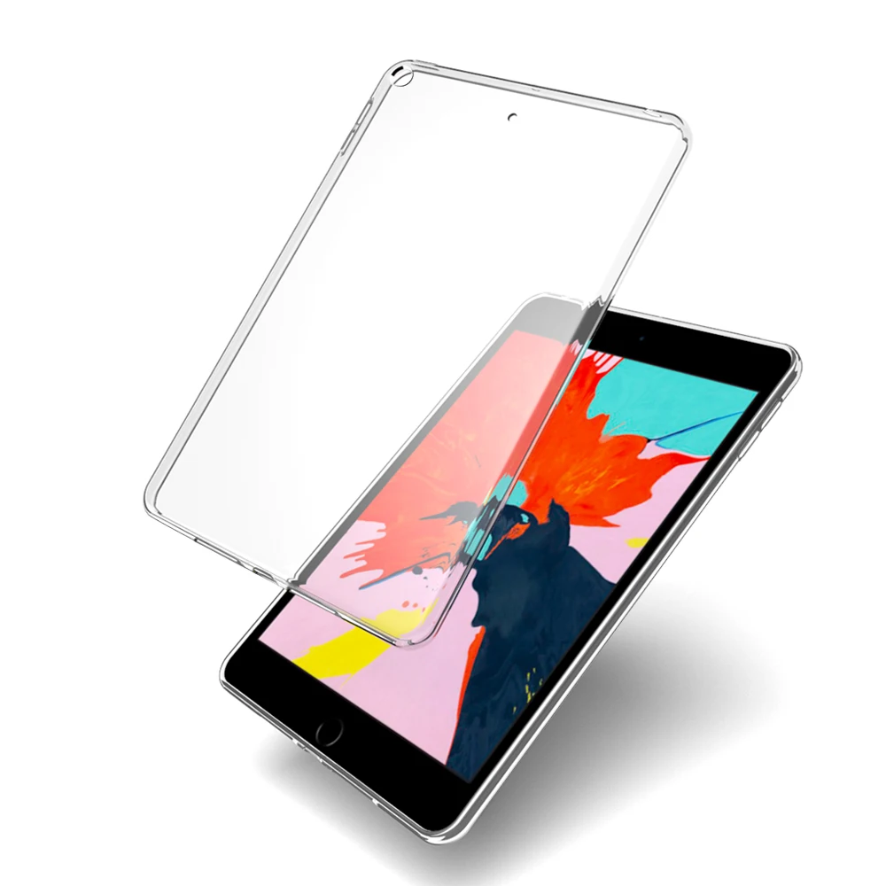 Чехол SLEO для iPad Mini 5 2019 прозрачный мягкий силиконовый бампер из ТПУ чехол защитный