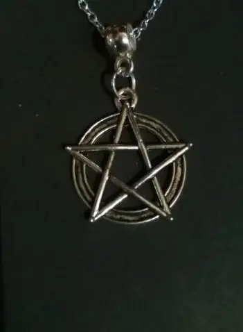 Винтажная серебряная пентаграмма Инь Ян демон глаз Рука Будда перо карма крест