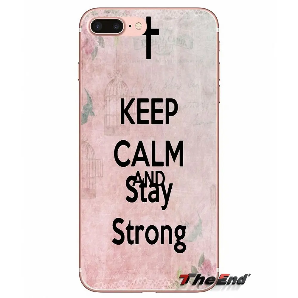 Силиконовый чехол для Xiaomi Redmi 4 3 3S Pro Mi3 Mi4 Mi4i Mi4C Mi5 Mi5S Mi Max Note 2 Keep Calm And Stay Strong |