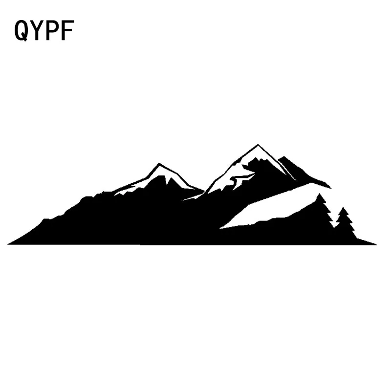 

QYPF, 19,4 см * 5,5 см, плотные виниловые автомобильные наклейки в виде джунглей в горах, красочные наклейки на окна