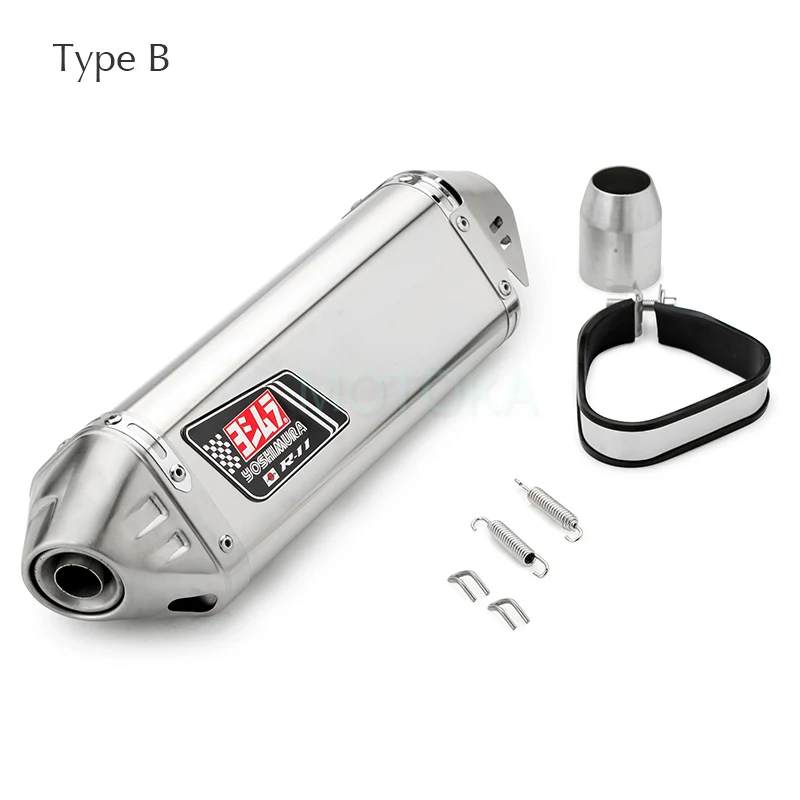 Z1000 R6 GSXR600 Z900 Z800 H2R Ninja250 KTM690 ER6N GSX-R125 K8 мотоцикл Yoshimura выхлопная труба Универсальный углеродного волокна Побег - Цвет: Yoshimura Exhaust B