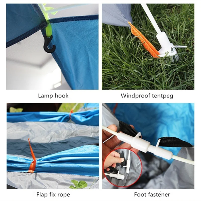 저렴한 야외 캠핑 텐트, 휴대용 방수, 자동 텐트, 자외선 차단, 3/4 인용, 접이식 팝업, 야외용 차양 텐트
