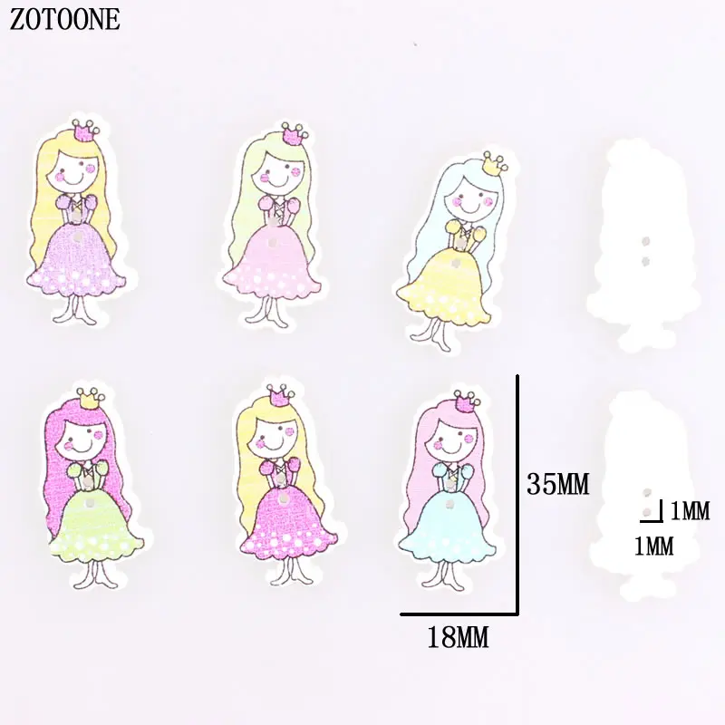 ZOTOONE 100 шт. разных цветов красивая принцесса деревянная искусственная рукоделие