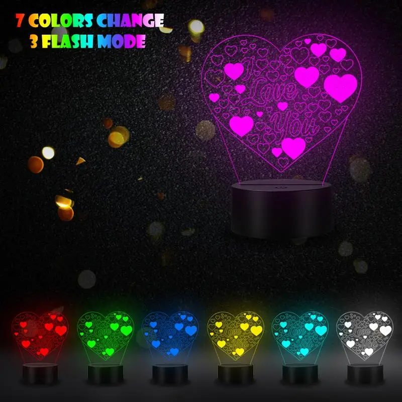 3D светодиодный ночник VCity подаросветильник RGB светильник для любимых подарок на