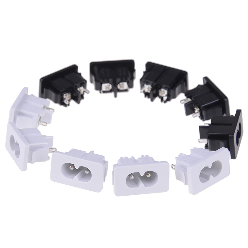 5 шт./лот AC250V 2.5A Iec320 C8 Штекерный 2 контактный входной разъем питания|Соединители| |