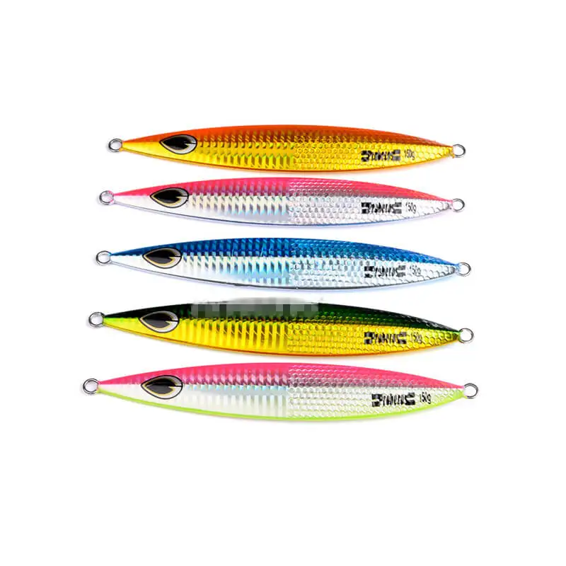

5pcs 150g/15.5cm Glow Metal Jig Bait Lure Jigging Lure Slow Pitch Snapper Fishing Lure Micro Jigs Cranbait Sea Ice Boat Lake