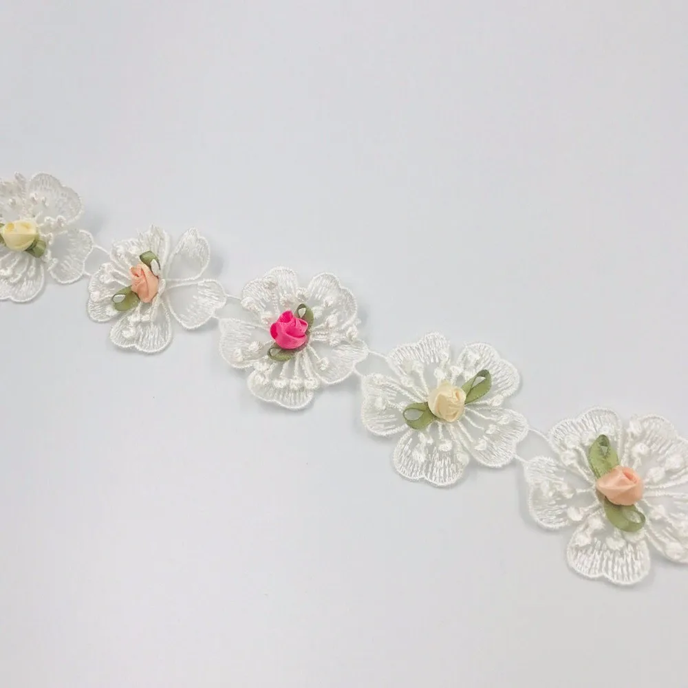 Высокое качество 10 шт. кружевная отделка вышитая лента для шитья Свадебные
