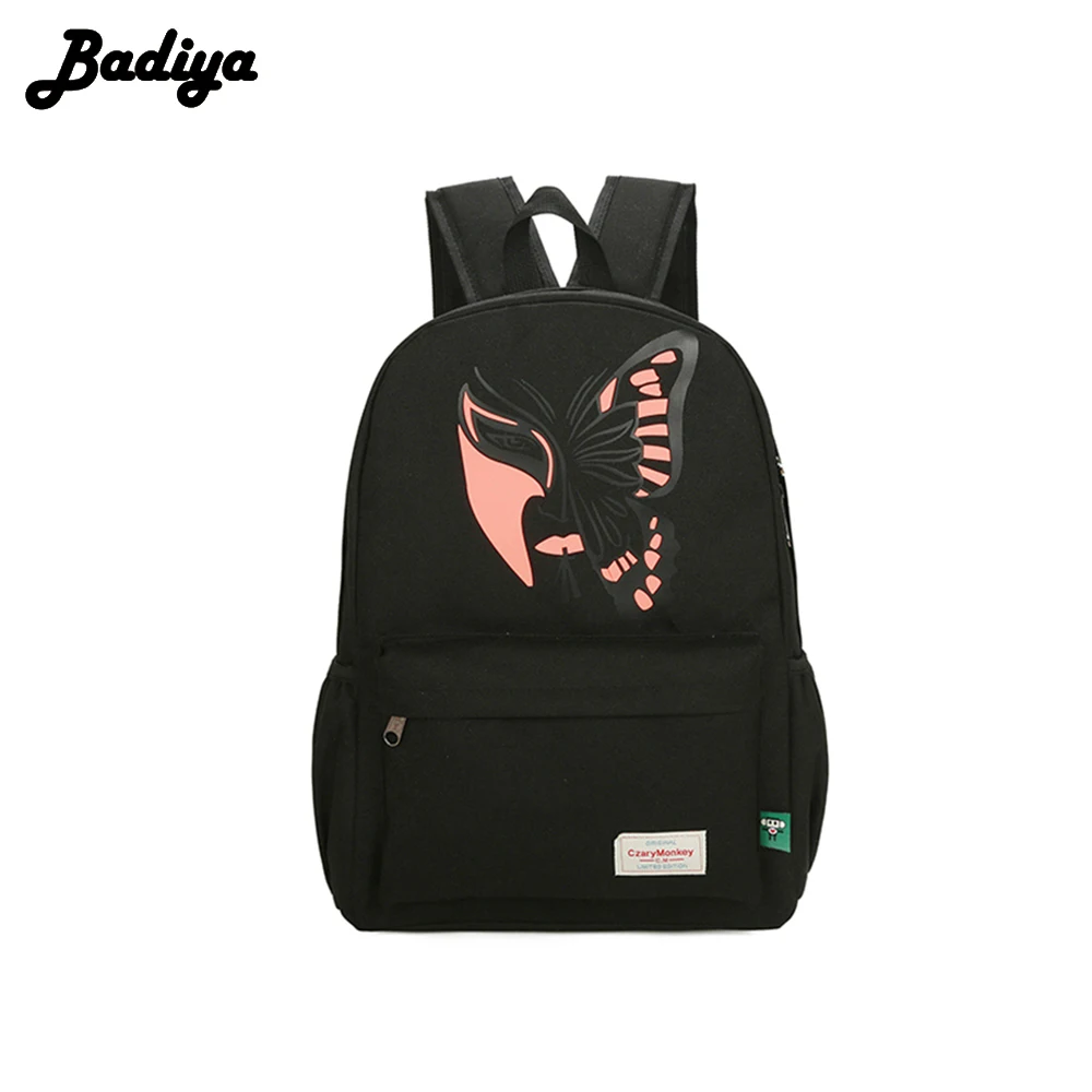 Новинка женские рюкзаки с принтом бабочки нейлоновая школьная сумка для девочек