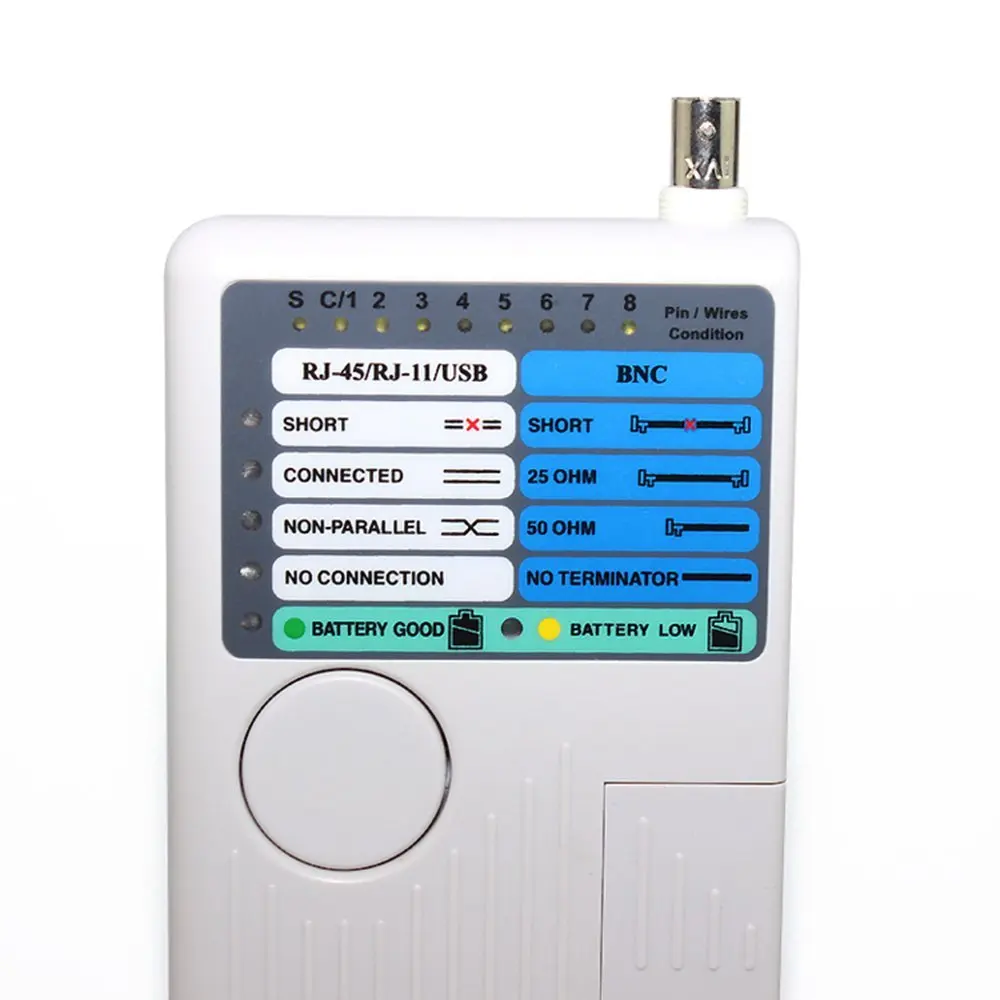 Тестер сетевого кабеля 4 в 1 тестер UTP/RJ45/RJ11/USB/BNC Lan Cat6 Cat5 кабельный трекер сетевые
